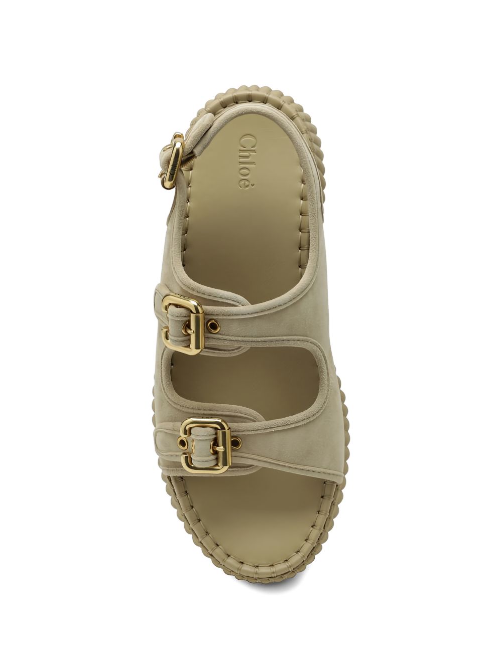 SANDALIA NAMA BEIGE ALTA HEB DORADAS