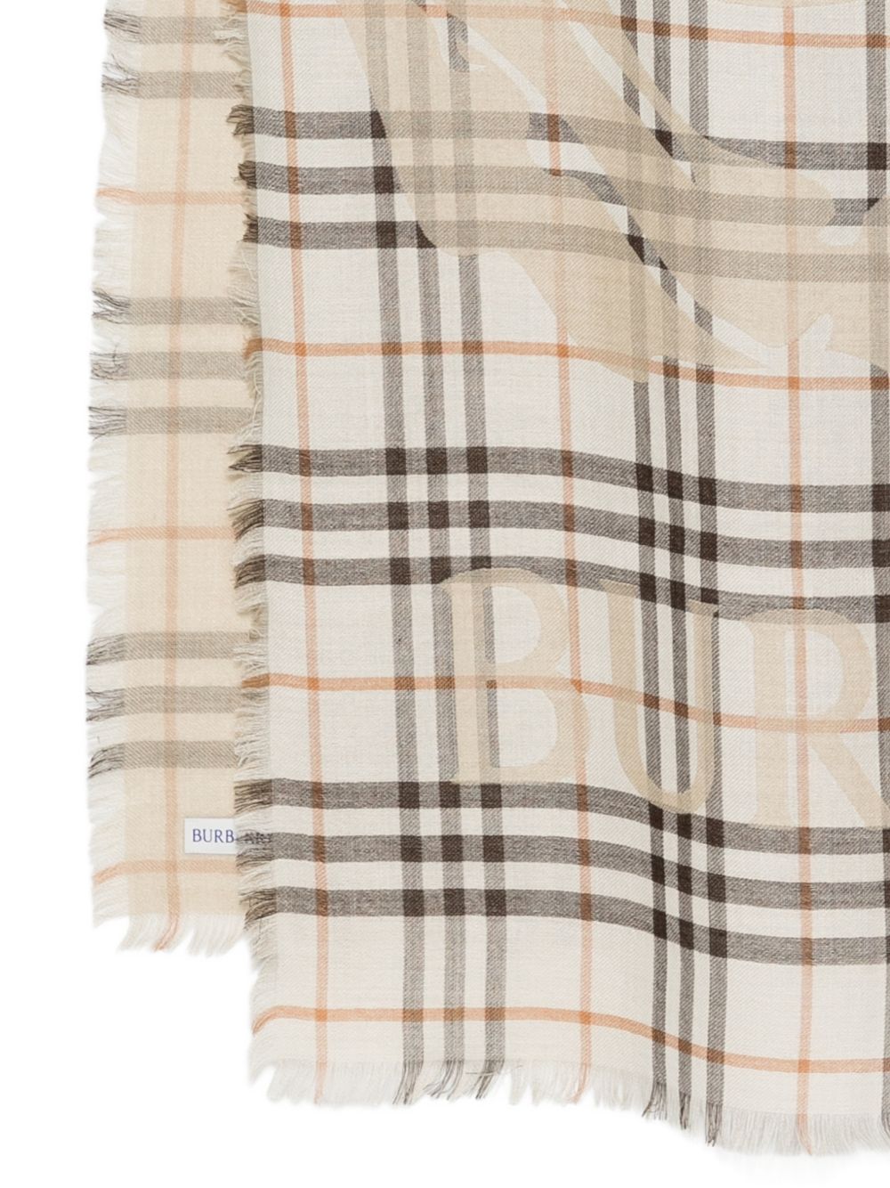 FOULARD EKD BEIGE CUADROS LOGO