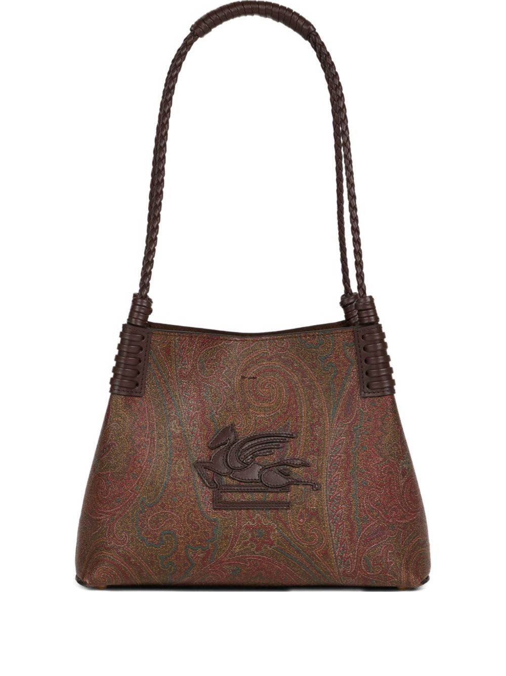 BOLSO CESTO LIBRA S MARRON AMEBAS LOGO