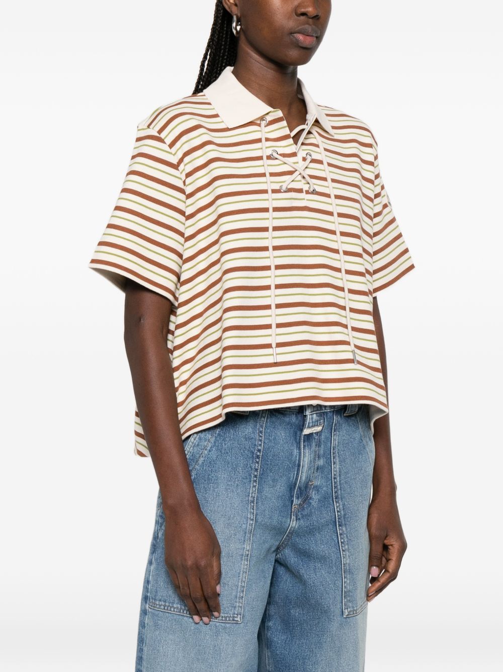 POLO MC BEIGE RAYAS...