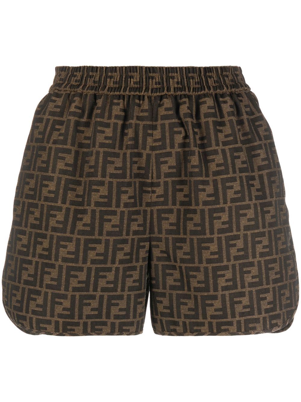 SHORT CAMEL MARRON MONOGRAMA