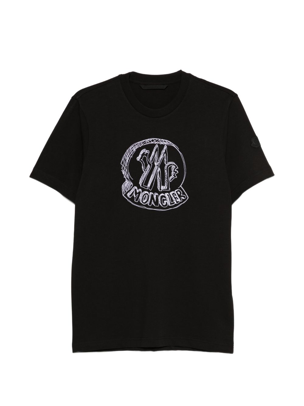 CAMISETA MC NEGRA LOGO BORDADO GRANDE