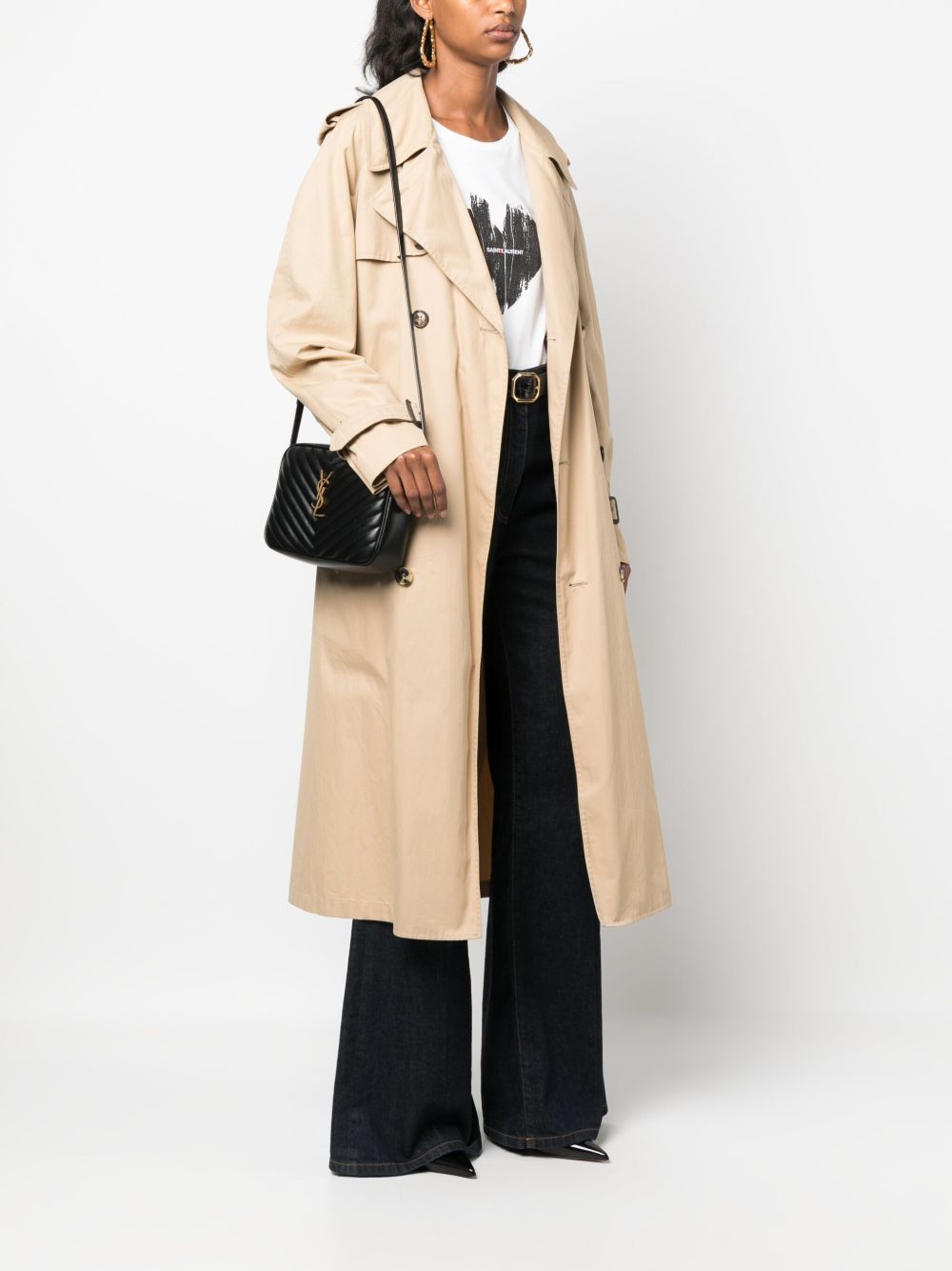 CROSSBODY LOU NEGRO LOGO DORADO