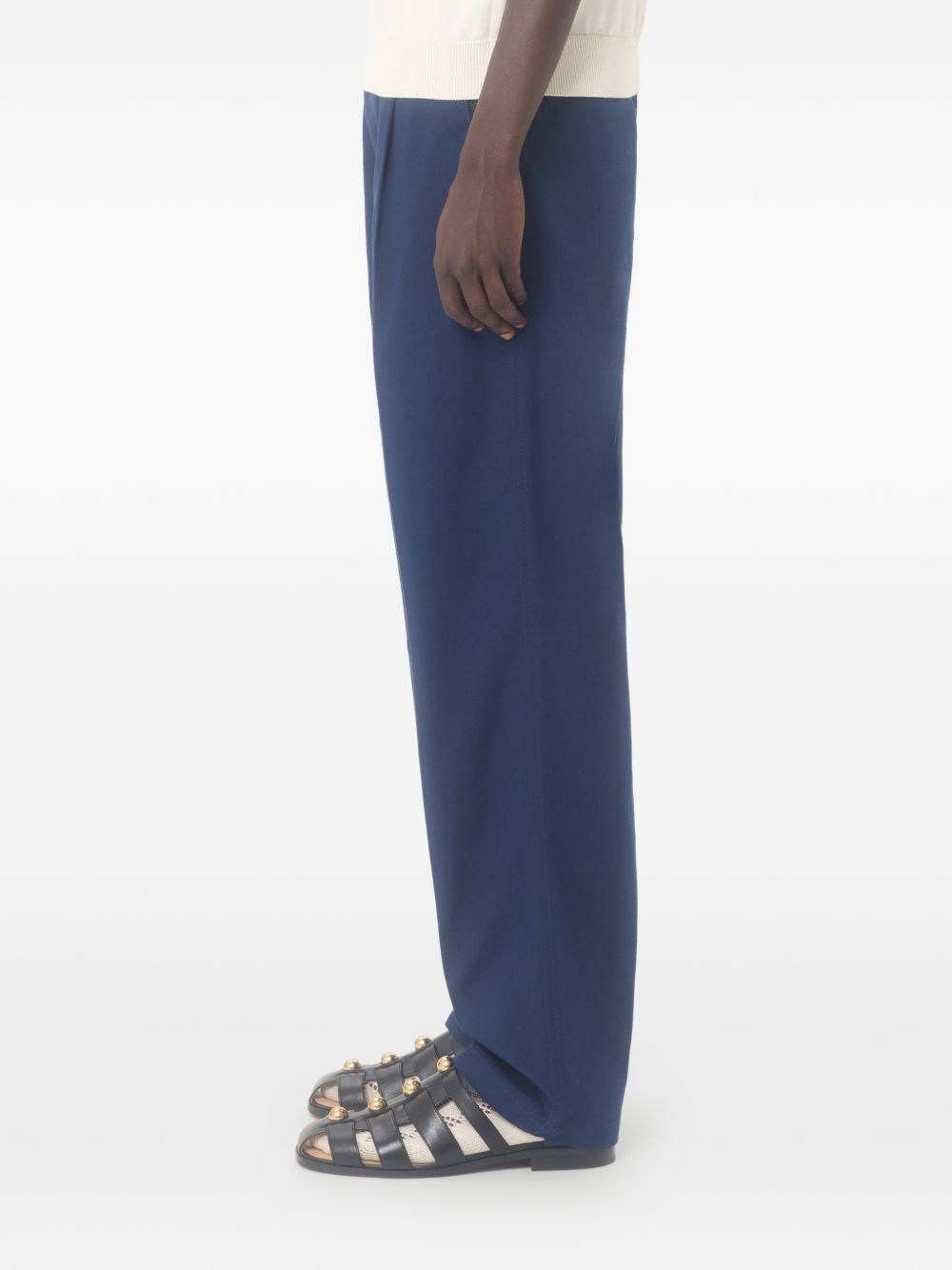 PANTALON MARINO LOGO DORADO...