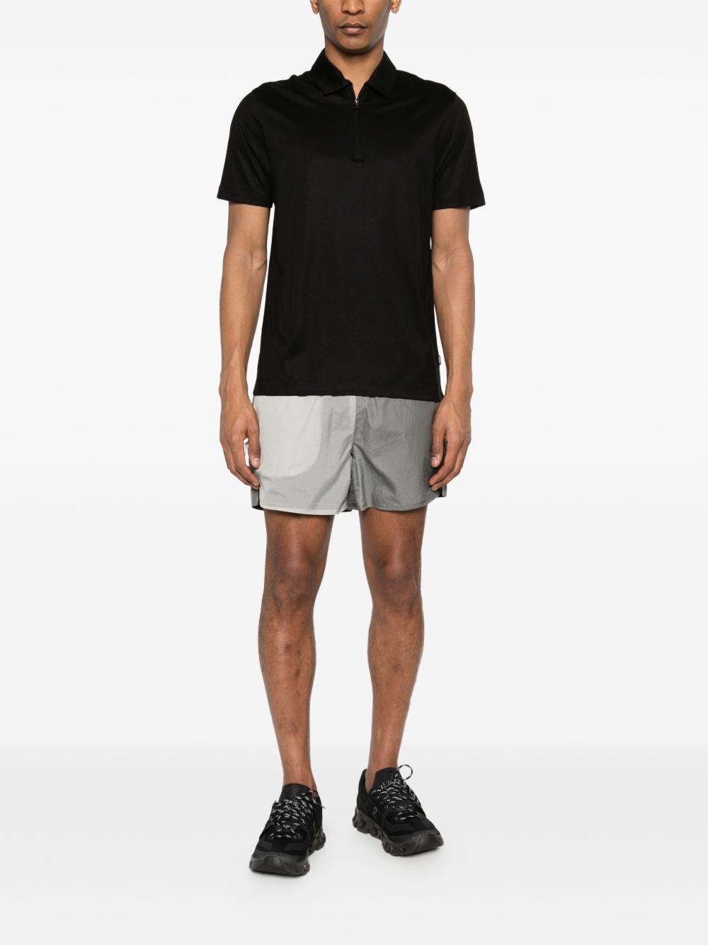 POLO MC PARAS NEGRO ZIP