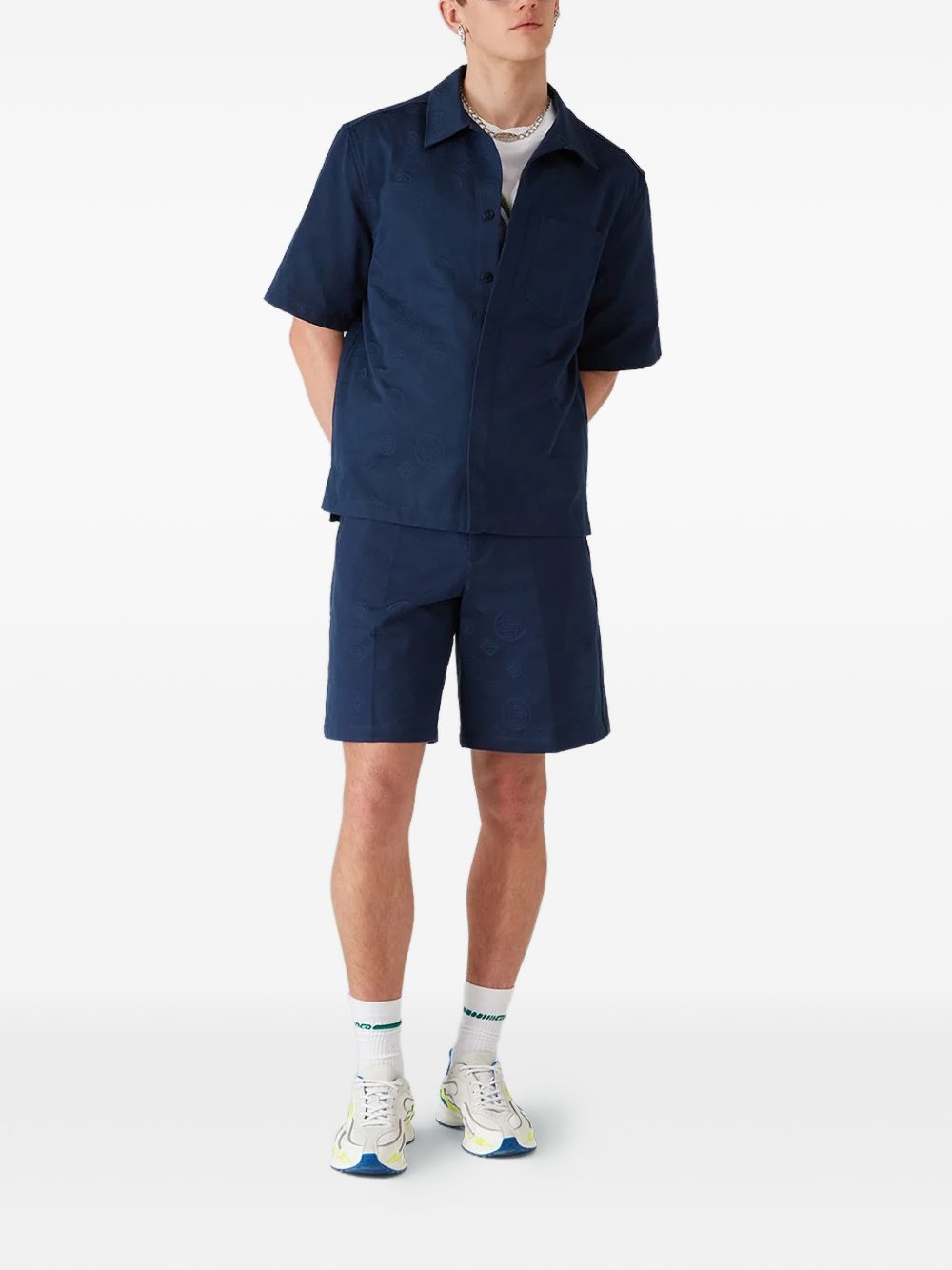 BERMUDA MARINO EST LOGO DORADO