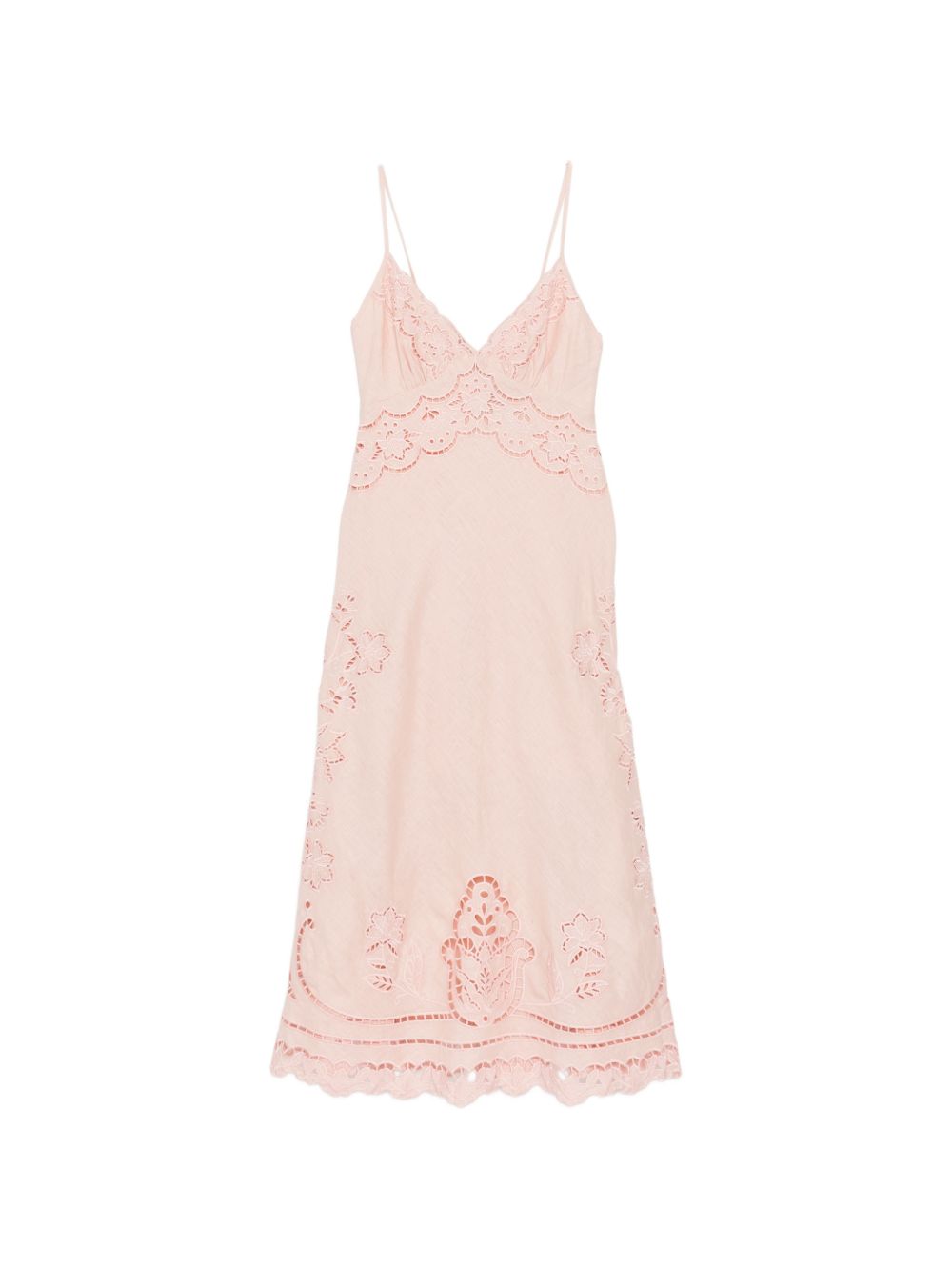 VESTIDO MIDI TIRANTES ROSA...