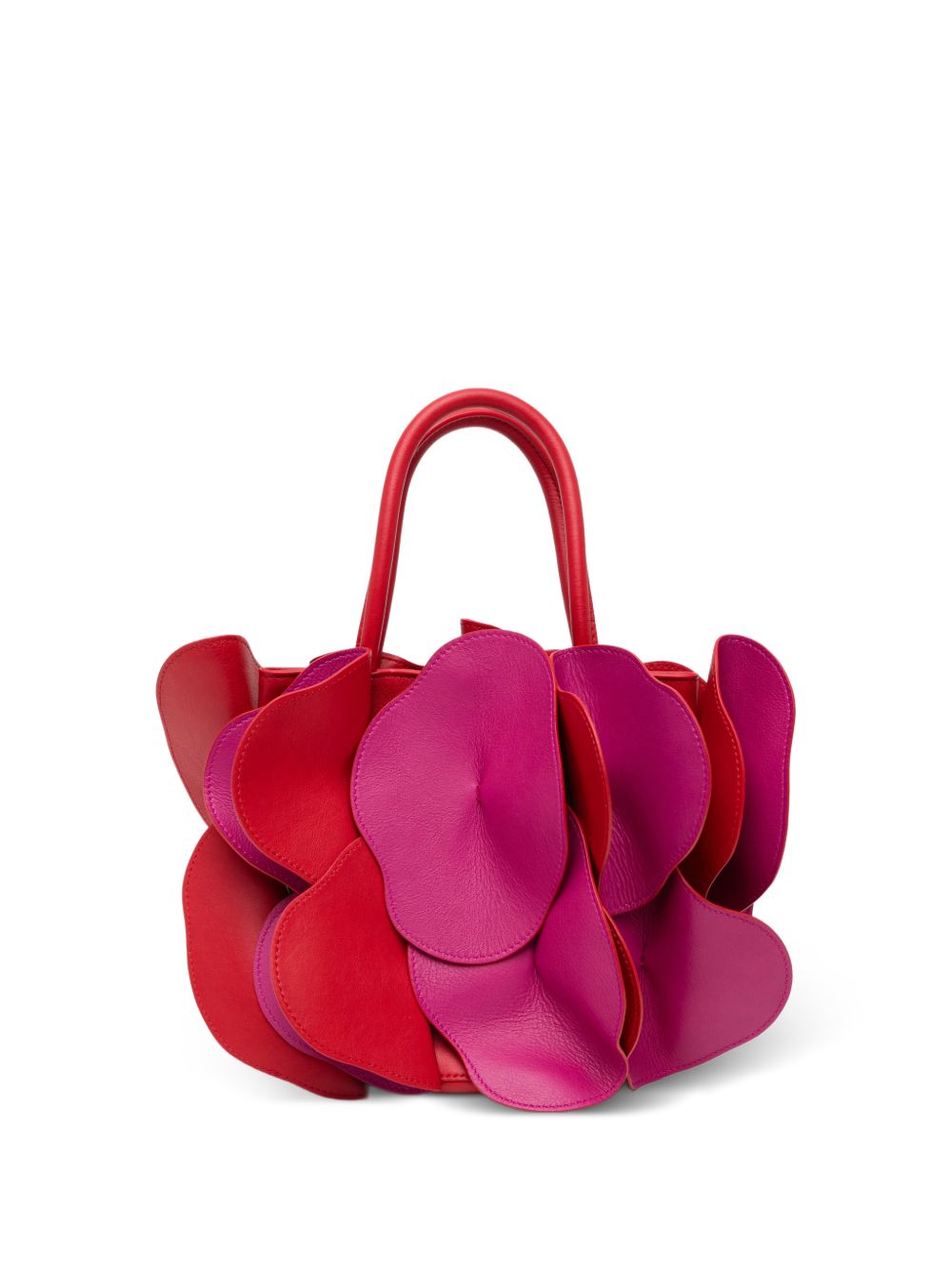 BOLSO CONVERTIBLE ROJO MORADO PETALOS
