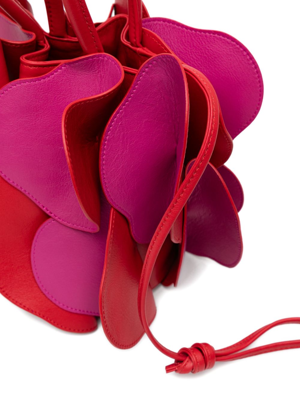 BOLSO CONVERTIBLE ROJO MORADO PETALOS