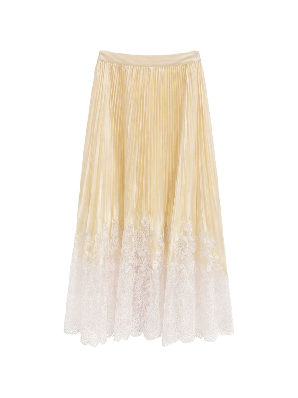 FALDA MIDI SATIN VAINILLA